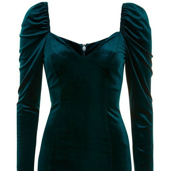 TOPSHOP velvet body-con sweetheart dress - Picture 4 of 8